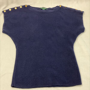 LAUREN-RALP LAUREN-CAP SLEEVE M TOP